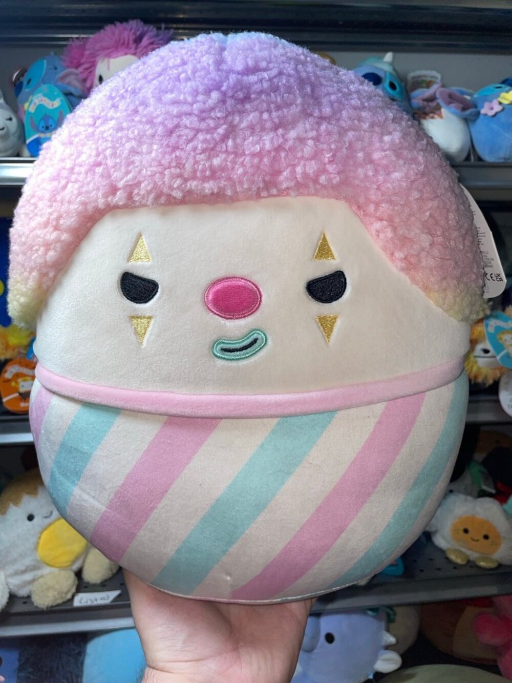 NEW Squishmallows 12" Inch Declan the Snow Cone Clown Hybrid NWT